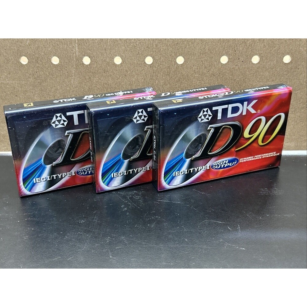TDK High Output HO 60/90 Minute Audio Cassette Blank Tapes Lot of 3 New Sealed